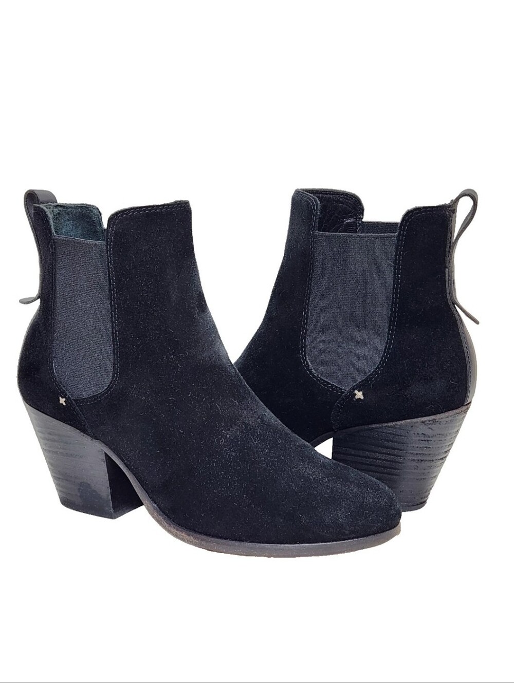 RAG & BONE Suede Chelsea Booties Sz 38/8 US Black Made In Italy